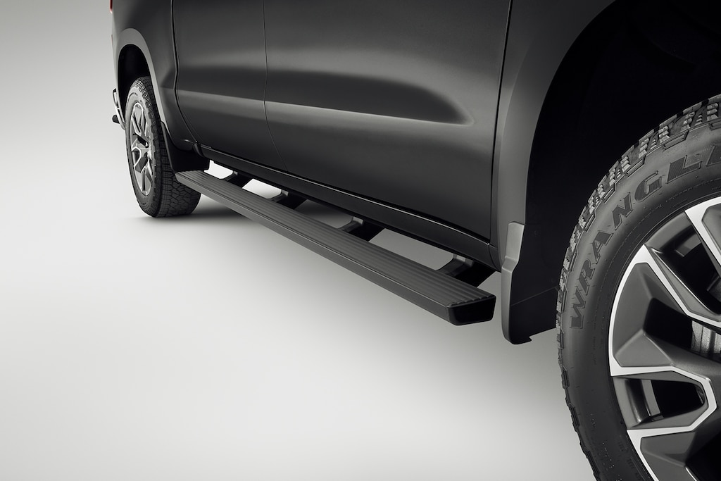 Estribo rectangular de trabajo en negro para Chevrolet Cheyenne ZR2 BISON 2025, camioneta pickup