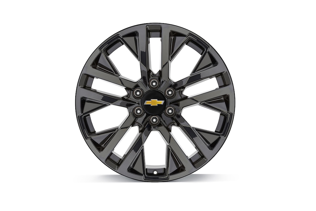 Rin de aluminio 5 brazos y 22 pulgadas en negro brillante para Chevrolet Cheyenne ZR2 BISON 2025, camioneta pickup