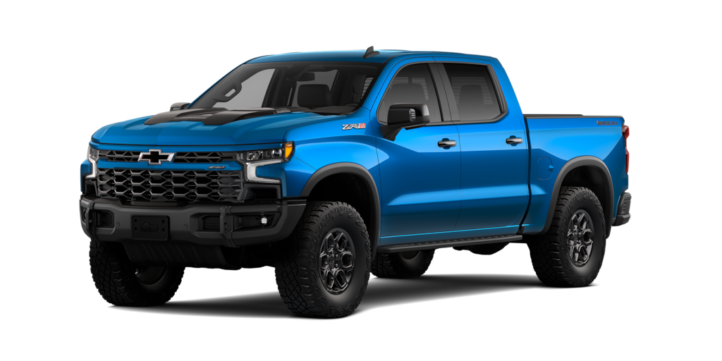 Nueva Chevrolet Cheyenne ZR2 BISON 2025, camioneta pickup color azul tormenta