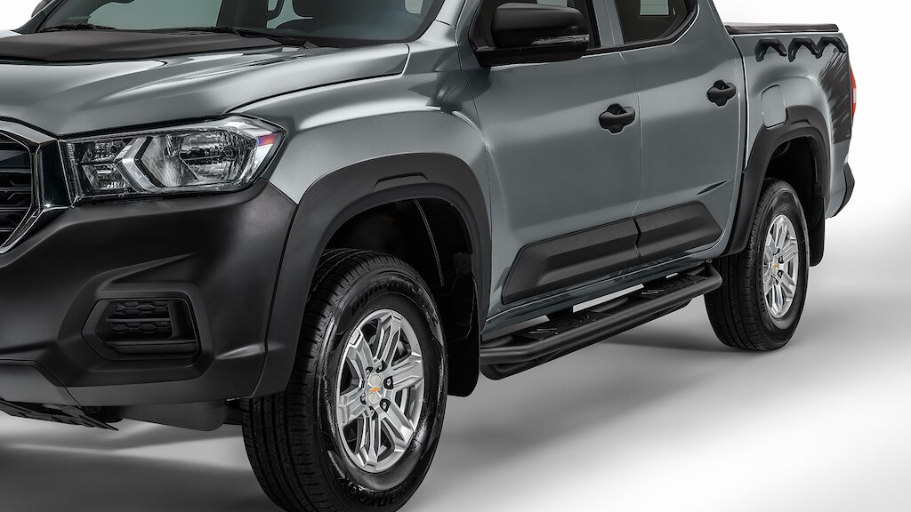 Estribo rectangular para doble cabina, complemento exterior de Chevrolet S10 Max 2025, 4 cilindros