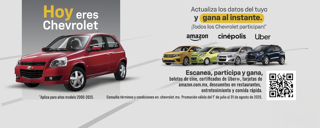 Promoción Hoy eres Chevrolet 2025. Registro de participación